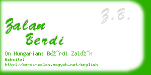 zalan berdi business card